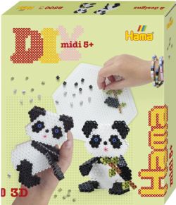 HAMA - COFFRET CADEAU PANDA 3D 2500 PERLES